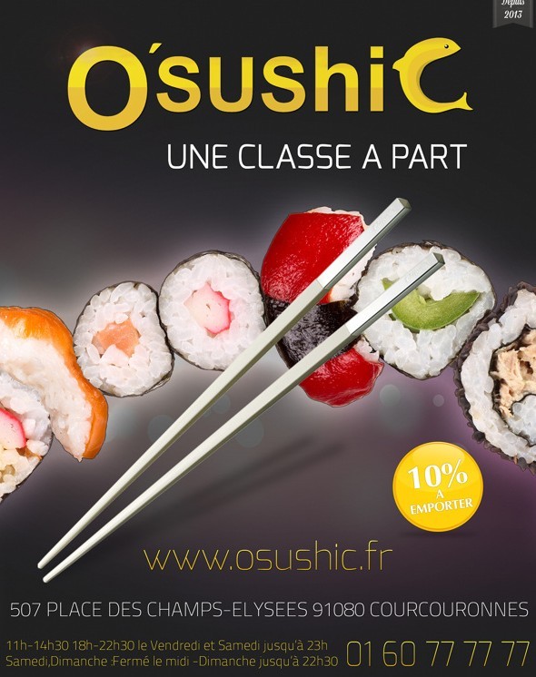 Beautiful Sushi Flyer Design PSD