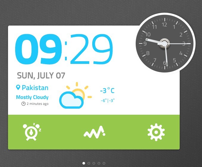 Time and Clock Widget PSD