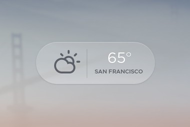 Transparent Weather Button PSD