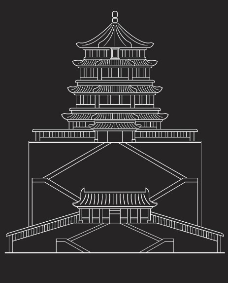 Vector Chinese-style Architecture