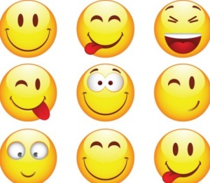 Set Of Glossy Funny Emotion Icons Vector