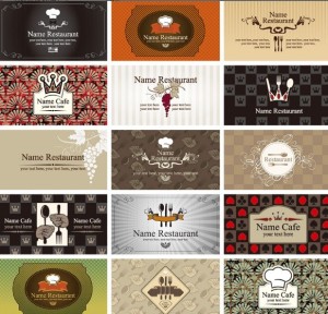 Set Of Vector Vintage Restaurant Card Designs 02