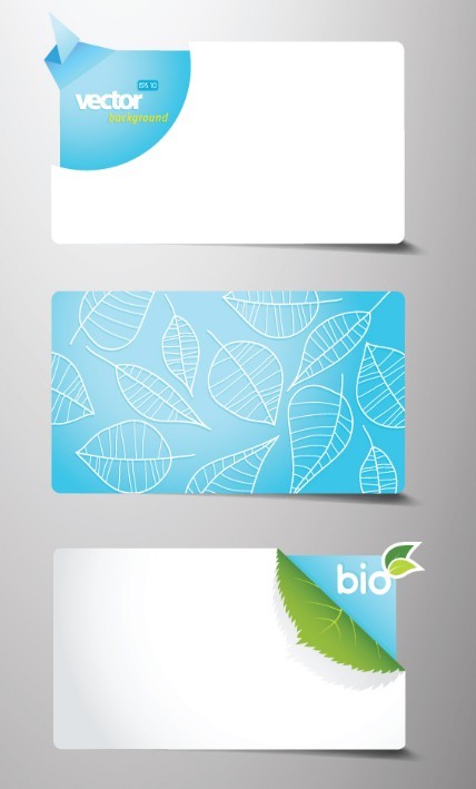 Creative Blue BIO Concept Business Card Collection Vector