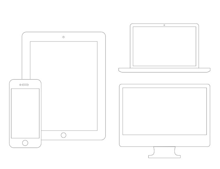 Apple Device Wireframes PSD