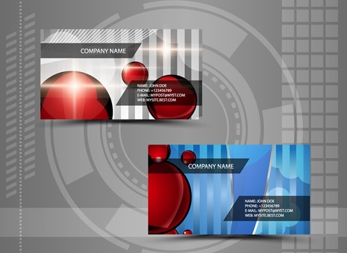 Bright HI-Tech Business Card Templates Vector 02