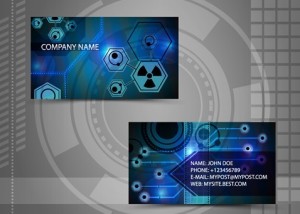 Bright HI-Tech Business Card Templates Vector 03