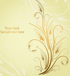 Elegant Golden Floral Ornaments Vector 02