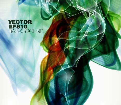 Gorgeous Abstract Smoke Background Vector 04