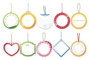 Set Of Clean Blank Tag Stickers Vector