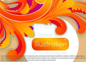 Colorful Flourish Floral Background Vector