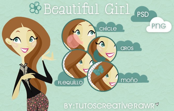 Beautiful Long Hair Girl PSD