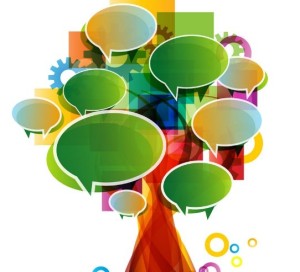 Creative Abstract Tree Speech Bubbles Vector 01