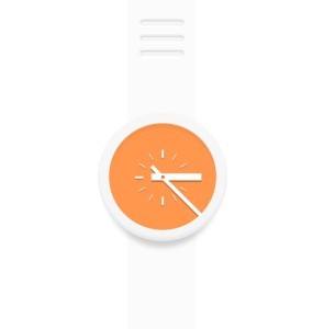 Minimal Orange and White Watch PSD Mockup