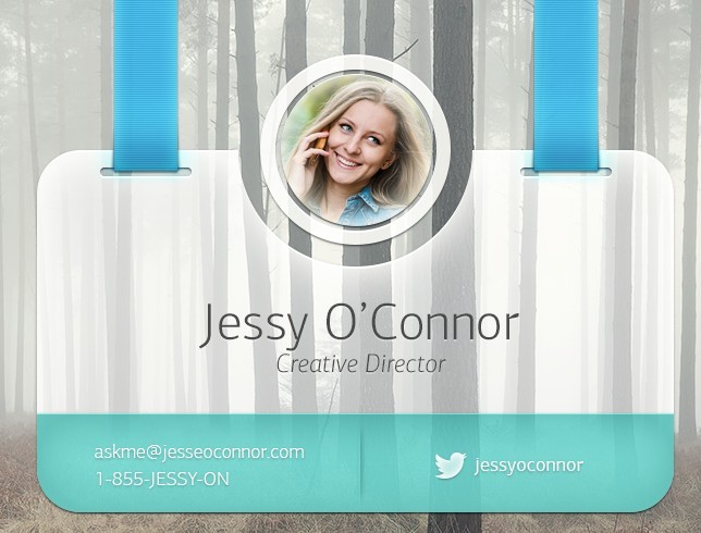 Creative Card-Like User Profile Widget PSD