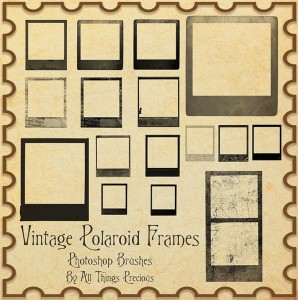 Vintage Polaroid Frames Photoshop Brushes