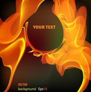 Orange Abstract Fire Background Vector