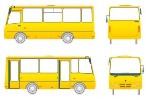 Set Of Vector Tour Bus Illustrations 01