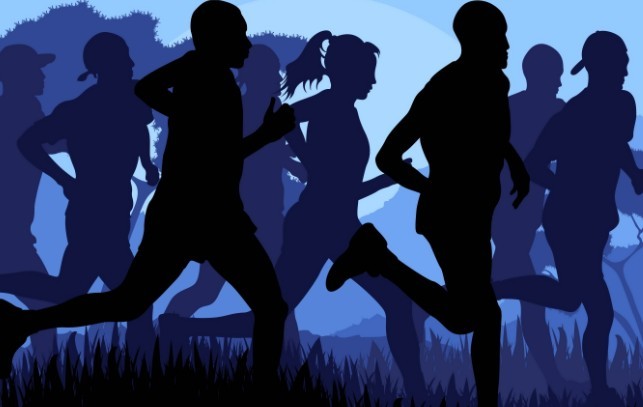 Vector Running People Silhouette 01