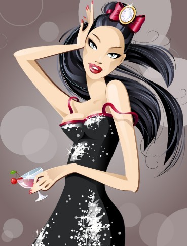 Beautiful Modern Woman Vector Illustration 01