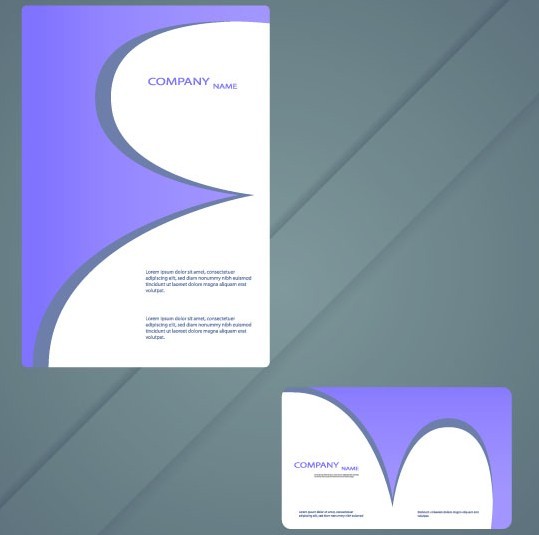 Vector Modern Card Template For Business Card and Brochure 02