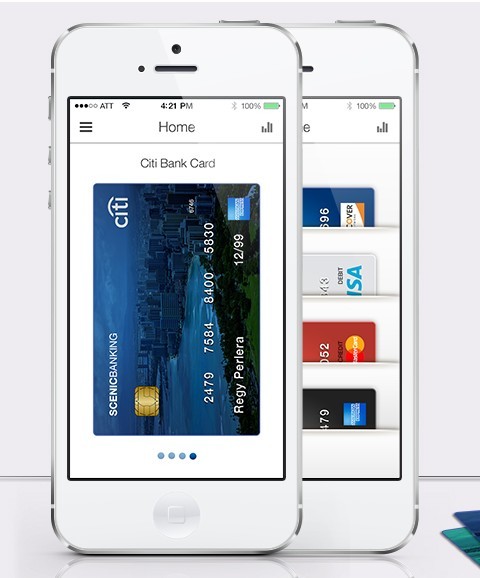 Clean Credit Card with White iPhone 5 PSD