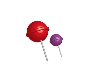 Red and Purple Lollipops Vector