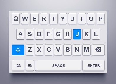 iOS Keyboard PSD