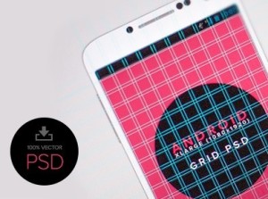 Android UI With Grid Templates PSD