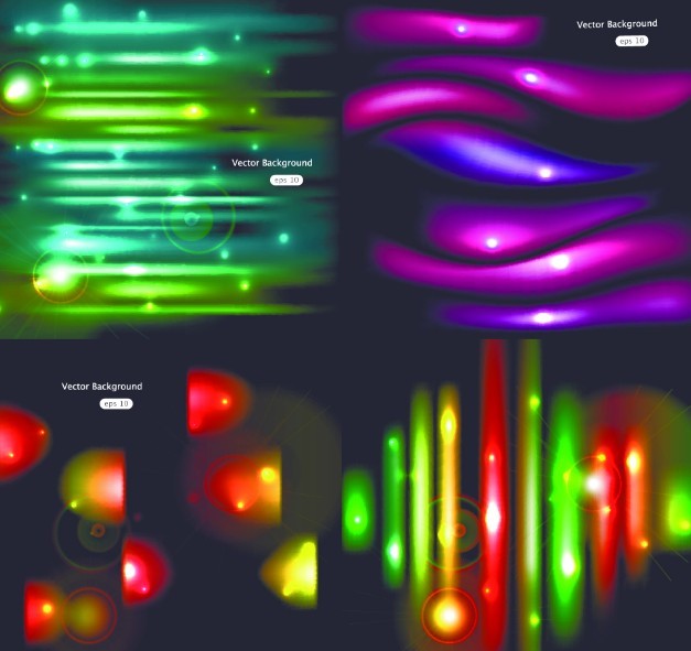 Colorful Blurred Neon Lights Background Vector