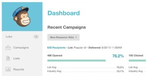 Flat Mailchimp Web UI PSD