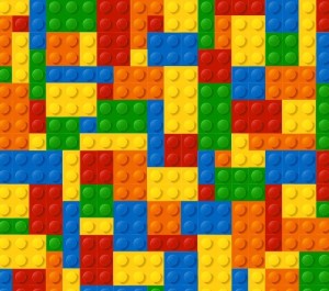 Colored Lego Background Vector