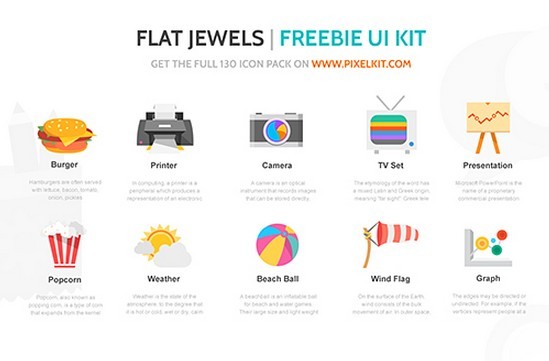 Flat Jewels - Free Icons Set PSD