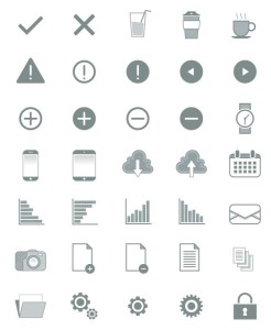 Grey Web Icons Pack Vector