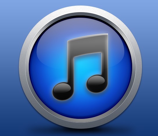 Glossy iTunes Icon With Metal Border PSD