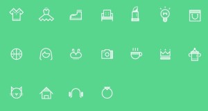 Set Of Vector White Category Icons