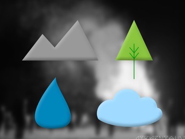 4 Simple Weather Icons PSD