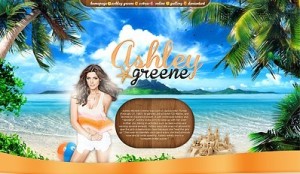 Ashley Greene Summer Website Theme PSD