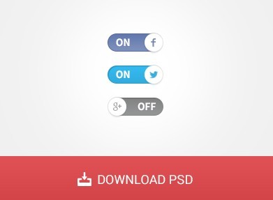 Social Switch Sliders PSD