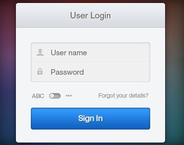 Simple User Login Form Interface PSD