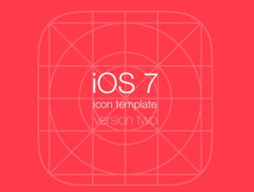 iOS 7 Icon Grid System Template PSD