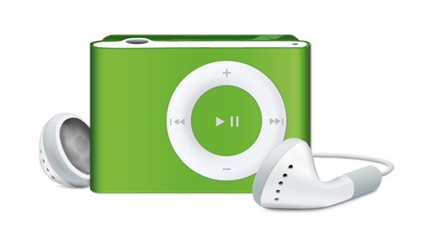 iPod Shuffle with In-Hear Headphones PSD Mockup