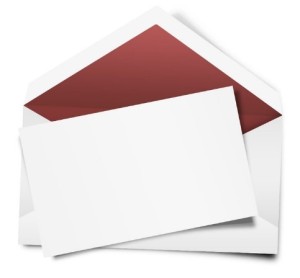 Red Envelope with White Letter Paper PSD