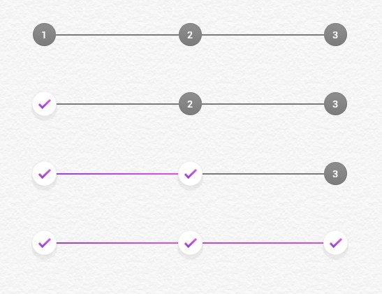 Minimal Step By Step Progress Bars PSD