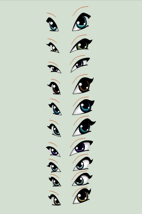 Set Of Winx Club Eyes PSD