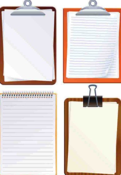 Blank Clipboard with Clip Template Vector 01