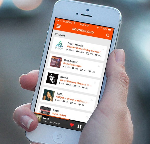 SoundCloud iOS 7 Concept PSD