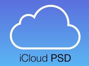 Minimal iCloud Icon PSD