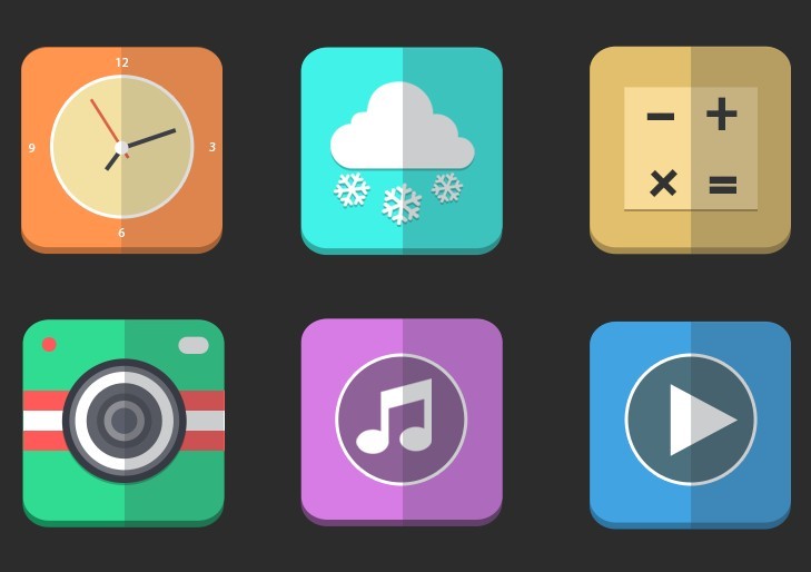 Paper Like Folding Icons PSD