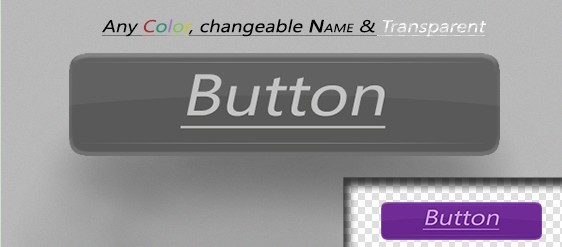 Simple Rounded Button Template PSD