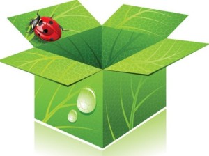 Green ECO Concept Cardboard Box